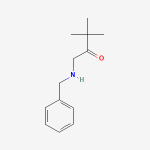 molecular formula C13H19NO B13185635 1-(Benzylamino)-3,3-dimethylbutan-2-one 