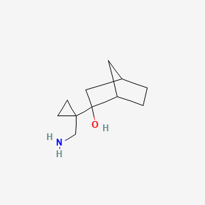 molecular formula C11H19NO B13185637 2-[1-(Aminomethyl)cyclopropyl]bicyclo[2.2.1]heptan-2-ol 