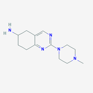 molecular formula C13H21N5 B13185644 2-(4-Methylpiperazin-1-yl)-5,6,7,8-tetrahydroquinazolin-6-amine CAS No. 929973-86-4