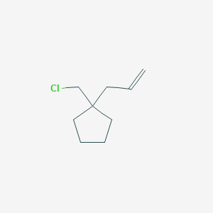 molecular formula C9H15Cl B13185647 1-(Chloromethyl)-1-(prop-2-en-1-yl)cyclopentane 