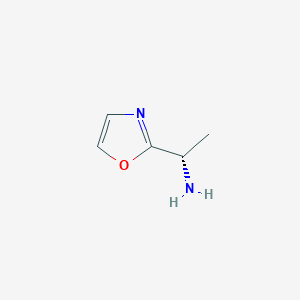 molecular formula C5H8N2O B13185654 (1S)-1-(1,3-oxazol-2-yl)ethan-1-amine 