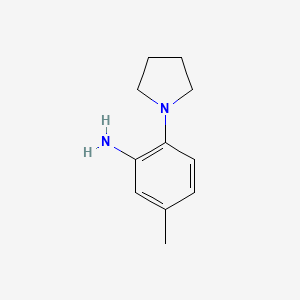 molecular formula C11H16N2 B1318566 5-Methyl-2-(1-pyrrolidinyl)aniline CAS No. 91429-70-8
