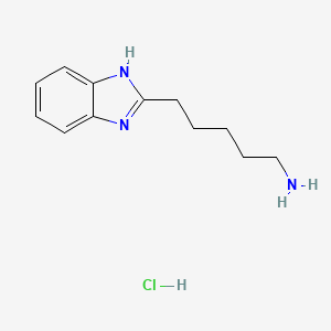 molecular formula C12H18ClN3 B13185674 1H-Benzimidazolepentylamine monohydrochloride CAS No. 88704-74-9