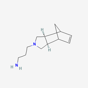 molecular formula C12H20N2 B13185677 3-[(2R,6S)-4-Azatricyclo[5.2.1.0,2,6]dec-8-en-4-yl]propan-1-amine 