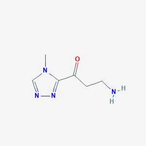 molecular formula C6H10N4O B13185684 3-Amino-1-(4-methyl-4H-1,2,4-triazol-3-yl)propan-1-one 