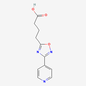 molecular formula C11H11N3O3 B1318569 4-(3-(Pyridin-4-yl)-1,2,4-oxadiazol-5-yl)butanoic acid CAS No. 439108-10-8