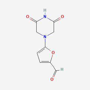 5-(3,5-Dioxopiperazin-1-yl)furan-2-carbaldehyde