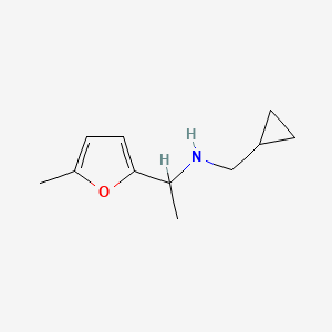 molecular formula C11H17NO B13185719 (Cyclopropylmethyl)[1-(5-methylfuran-2-YL)ethyl]amine 