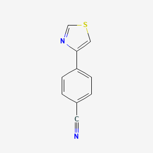 molecular formula C10H6N2S B13185732 4-(1,3-Thiazol-4-yl)benzonitrile 