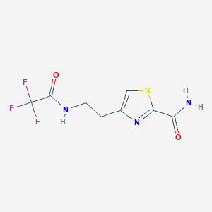 molecular formula C8H8F3N3O2S B13185750 4-[2-(Trifluoroacetamido)ethyl]-1,3-thiazole-2-carboxamide 