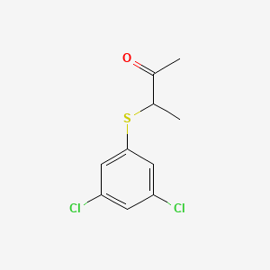 molecular formula C10H10Cl2OS B13185754 3-[(3,5-Dichlorophenyl)sulfanyl]butan-2-one 