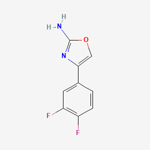 molecular formula C9H6F2N2O B13185778 4-(3,4-Difluorophenyl)-1,3-oxazol-2-amine 