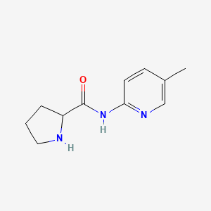 molecular formula C11H15N3O B13185798 N-(5-Methylpyridin-2-YL)pyrrolidine-2-carboxamide 