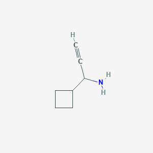 molecular formula C7H11N B13185801 1-Cyclobutylprop-2-yn-1-amine 