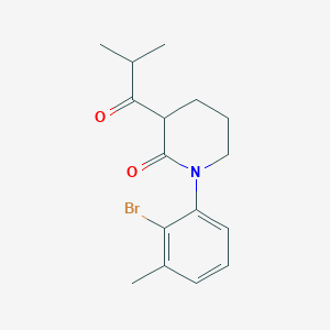 1-(2-Bromo-3-methylphenyl)-3-(2-methylpropanoyl)piperidin-2-one