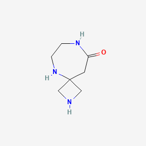 molecular formula C7H13N3O B13185826 2,5,8-Triazaspiro[3.6]decan-9-one 