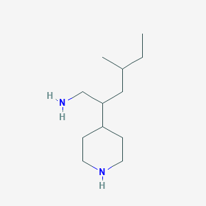 4-Methyl-2-(piperidin-4-yl)hexan-1-amine