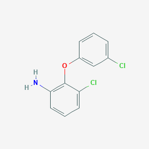 molecular formula C12H9Cl2NO B1318587 3-Chloro-2-(3-chlorophenoxy)aniline CAS No. 946772-61-8