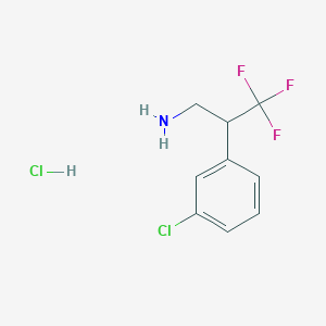 2-(3-Chlorophenyl)-3,3,3-trifluoropropan-1-amine hydrochloride