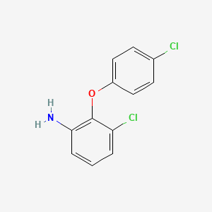 molecular formula C12H9Cl2NO B1318588 3-Chloro-2-(4-chlorophenoxy)aniline CAS No. 946772-68-5