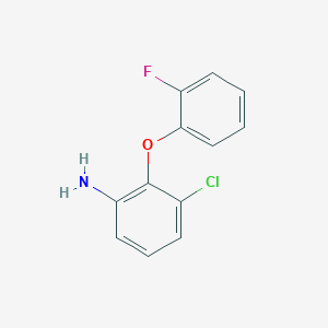 molecular formula C12H9ClFNO B1318589 3-氯-2-(2-氟苯氧基)苯胺 CAS No. 946682-31-1