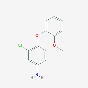 molecular formula C13H12ClNO2 B1318591 3-Chloro-4-(2-methoxyphenoxy)aniline CAS No. 87294-24-4