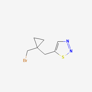 5-{[1-(Bromomethyl)cyclopropyl]methyl}-1,2,3-thiadiazole