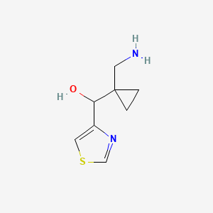 molecular formula C8H12N2OS B13185917 [1-(Aminomethyl)cyclopropyl](1,3-thiazol-4-yl)methanol 