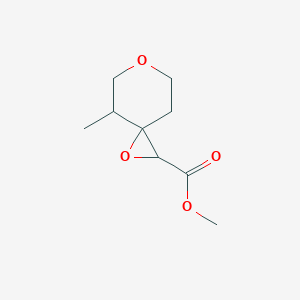 molecular formula C9H14O4 B13185920 Methyl 4-methyl-1,6-dioxaspiro[2.5]octane-2-carboxylate 