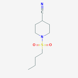 molecular formula C10H18N2O2S B13185936 1-(Butane-1-sulfonyl)piperidine-4-carbonitrile 