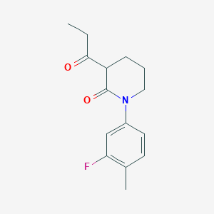 1-(3-Fluoro-4-methylphenyl)-3-propanoylpiperidin-2-one