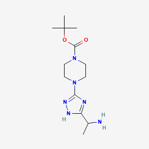 tert-Butyl 4-[5-(1-aminoethyl)-1H-1,2,4-triazol-3-yl]piperazine-1-carboxylate