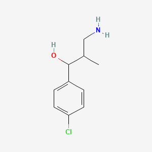 molecular formula C10H14ClNO B13185983 3-Amino-1-(4-chlorophenyl)-2-methylpropan-1-ol 