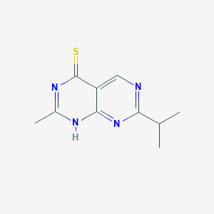 molecular formula C10H12N4S B13185997 2-Methyl-7-(propan-2-yl)-4H,6H-[1,3]diazino[4,5-d]pyrimidine-4-thione 