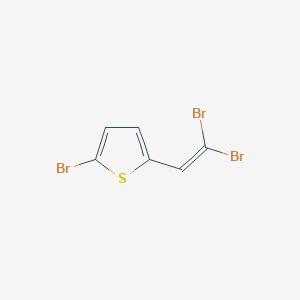 molecular formula C6H3Br3S B13186005 2-Bromo-5-(2,2-dibromoethenyl)thiophene 