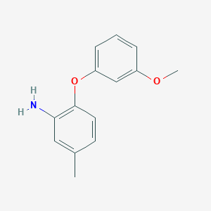 molecular formula C14H15NO2 B1318601 2-(3-Methoxyphenoxy)-5-methylaniline CAS No. 946715-84-0