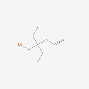 molecular formula C9H17Br B13186052 4-(Bromomethyl)-4-ethylhex-1-ene 