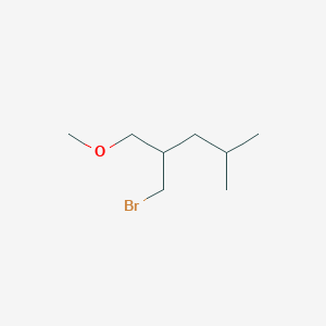 molecular formula C8H17BrO B13186058 2-(Bromomethyl)-1-methoxy-4-methylpentane 