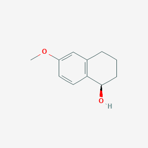 molecular formula C11H14O2 B13186067 (1R)-6-methoxy-1,2,3,4-tetrahydronaphthalen-1-ol 