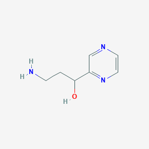 3-Amino-1-(pyrazin-2-yl)propan-1-ol