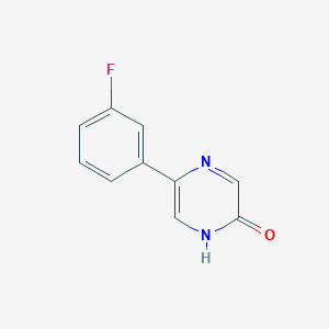 molecular formula C10H7FN2O B13186087 5-(3-Fluorophenyl)pyrazin-2-OL 