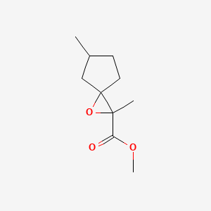 molecular formula C10H16O3 B13186096 Methyl 2,5-dimethyl-1-oxaspiro[2.4]heptane-2-carboxylate 