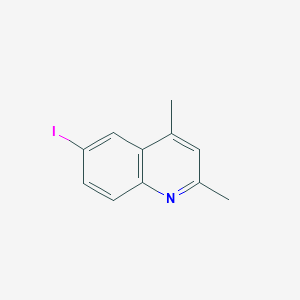 molecular formula C11H10IN B13186145 6-Iodo-2,4-dimethylquinoline 