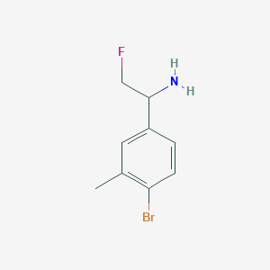 molecular formula C9H11BrFN B13186165 1-(4-Bromo-3-methylphenyl)-2-fluoroethan-1-amine 