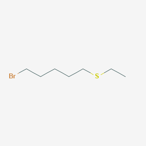 molecular formula C7H15BrS B13186168 1-Bromo-5-(ethylsulfanyl)pentane 