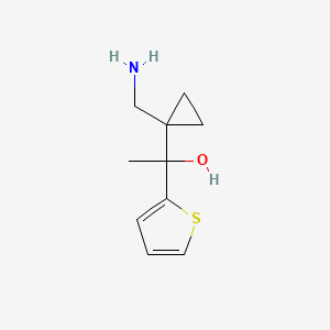 1-[1-(Aminomethyl)cyclopropyl]-1-(thiophen-2-yl)ethan-1-ol