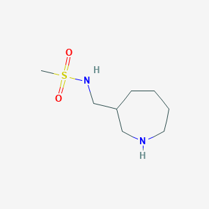 molecular formula C8H18N2O2S B13186188 N-[(Azepan-3-yl)methyl]methanesulfonamide 