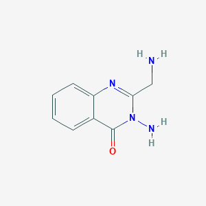 molecular formula C9H10N4O B1318619 3-Amino-2-(aminomethyl)quinazolin-4(3H)-one CAS No. 140381-32-4