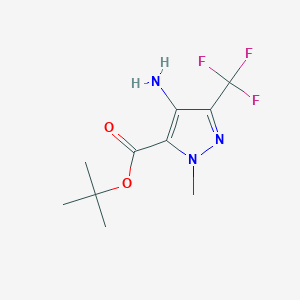 tert-Butyl 4-amino-1-methyl-3-(trifluoromethyl)-1H-pyrazole-5-carboxylate