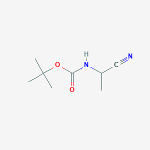 molecular formula C8H14N2O2 B131862 叔丁基 N-(1-氰乙基)氨基甲酸酯 CAS No. 141041-80-7